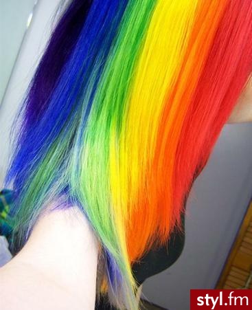 Kolorowe Rozpuszczone Proste Na co dzień Krótkie Fryzury
