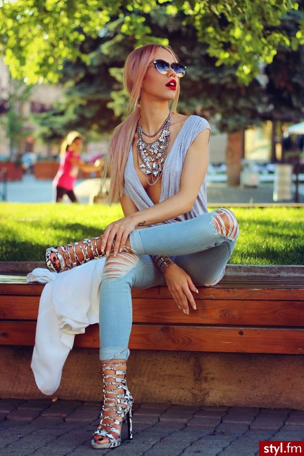 Jeansy Spodnie Moda