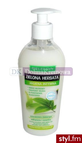 BIELENDA Higiena Intymna - Kremowa emulsja do higieny intymnej zielona Herbata 300 ml - Emu Buty Moda