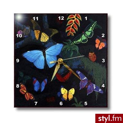 Piękny zegar z motylami - Steve Shachter - 36.99$ - Gadżety Inne Moda