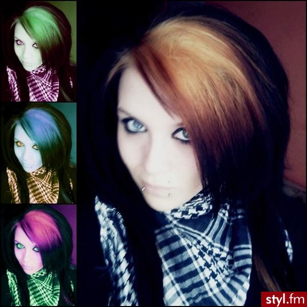 EMO Alternatywne Średnie Fryzury