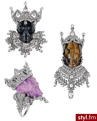 niezwykłe pierścienie wykonano z platyny, białego złota, diamentów i kwarcu - Dior Fine Jewelry - Pozostałe Dodatki Moda