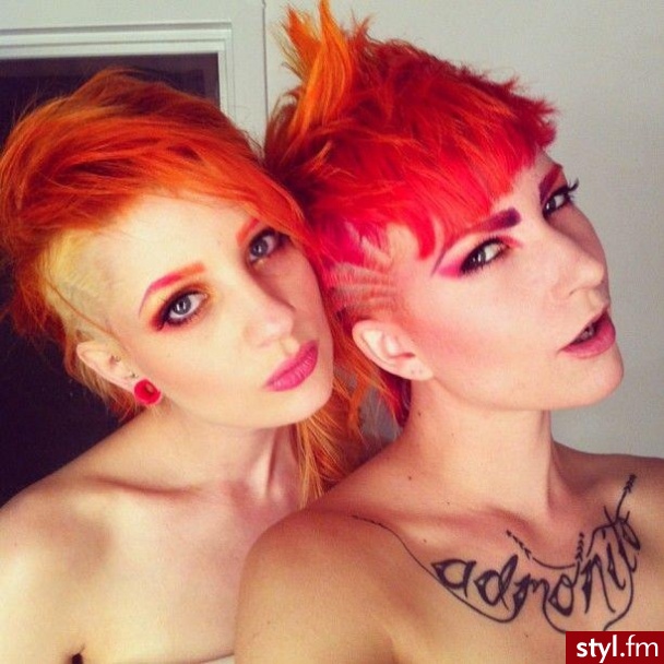 Kolorowe Punk Rock Alternatywne Krótkie Fryzury
