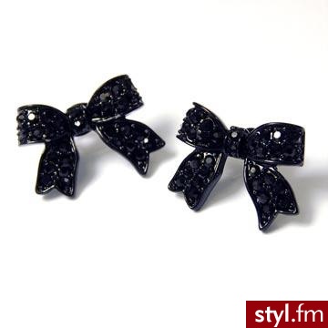 kolczyki kokardki 11$ - Pozostałe Dodatki Moda