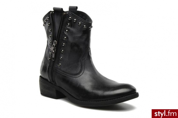 Folk'l PÓŁBUTY I BOTKI AISTON BY FOLK'L (Czarny) - Botki Buty Moda