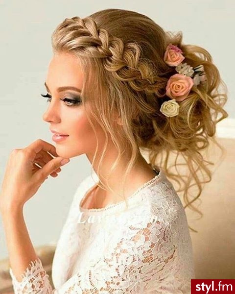 Blond Upięcie Kręcone Na co dzień Długie Fryzury
