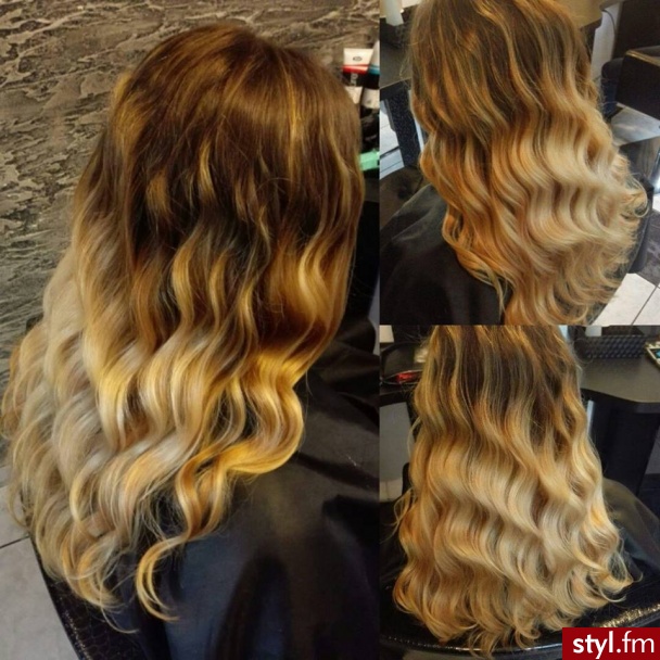 Salon Janette Chrzanów - Blond Rozpuszczone Kręcone z grzywką Wieczorowe Długie Fryzury