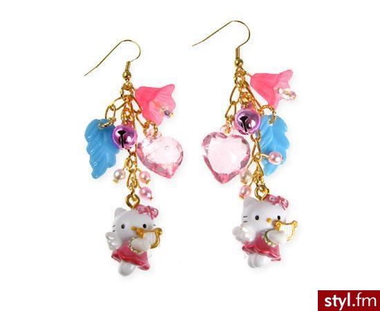 Hello Kitty jako aniołek, kolczyki zaprojektowane przez Leandre Holder - 68$ - Pozostałe Dodatki Moda