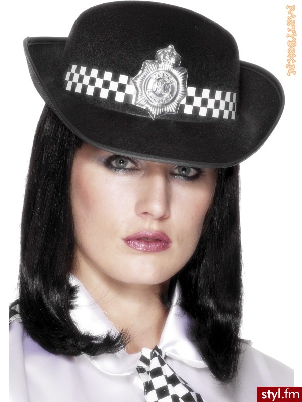 Czapka policjantki - Nakrycia głowy Dodatki Moda