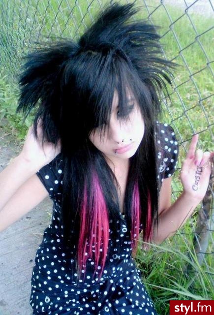EMO Alternatywne Średnie Fryzury