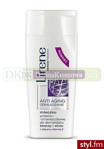 LIRENE Anti - Aging - Przeciwzmarszczkowe mleczko do demakijażu twarzy i oczu 200 ml - Emu Buty Moda