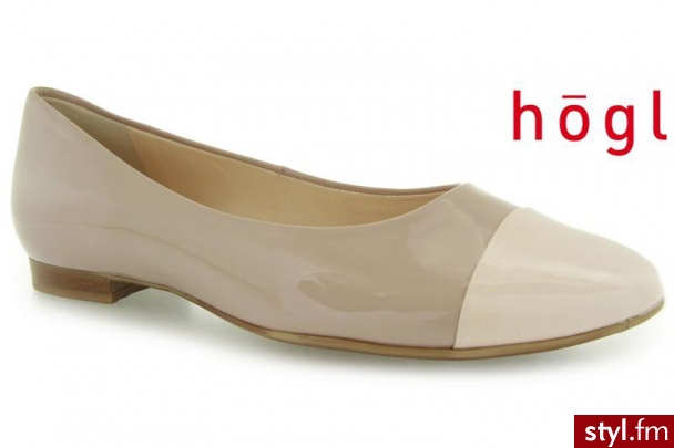 Hogl 1074 Softlack nude/rose - Balerinki Buty Moda