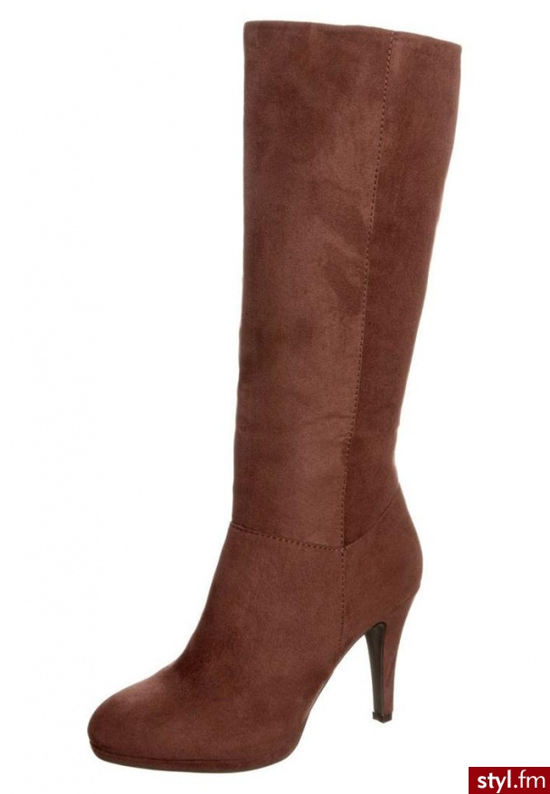 Anna Field Kozaki na obcasie brązowy (6PX1-S7417) - Kozaki Buty Moda