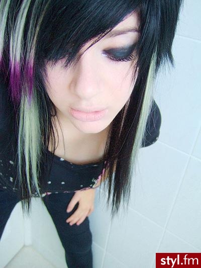 EMO Alternatywne Średnie Fryzury