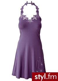 Bonprix Sukienka na szyję fioletowa 915879_13417 - Pozostałe Sukienki Moda