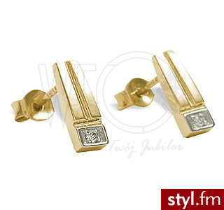 WEC Kolczyki z brylantami JPK-1302z 0,02 ct J/Si - Kolczyki Biżuteria Moda