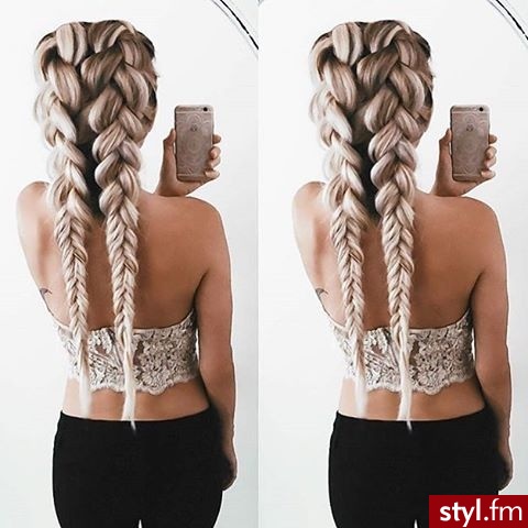 Blond Warkocze Kręcone Na co dzień Długie Fryzury