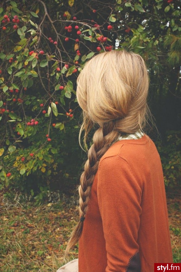 Blond Warkocze Proste Na co dzień Długie Fryzury