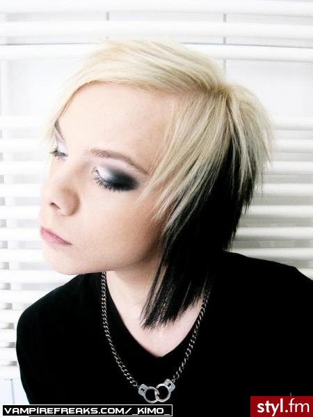 EMO Alternatywne Średnie Fryzury