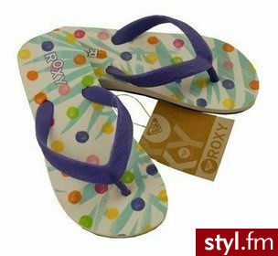 Roxy Klapki dziewczęce LITTLE BAMBOU białe roz.31 - Klapki Buty Moda