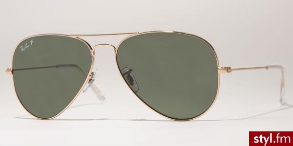 RAY BAN okulary przeciwsłoneczne AVIATOR LARGE METAL 3025 001/58 S,M,L polaryzacja - Okulary Dodatki Moda