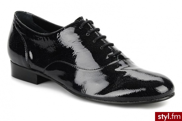 Georgia Rose BUTY SZNUROWANE MESSIA BY (CZARNY) (Czarny) - Balerinki Buty Moda