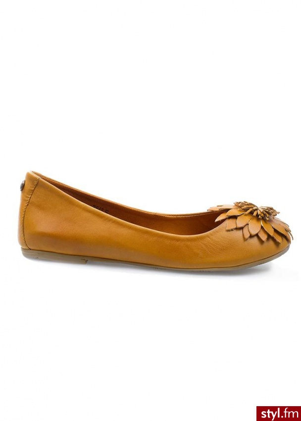 Baleriny WRANGLER key cross 1 żółty - Balerinki Buty Moda
