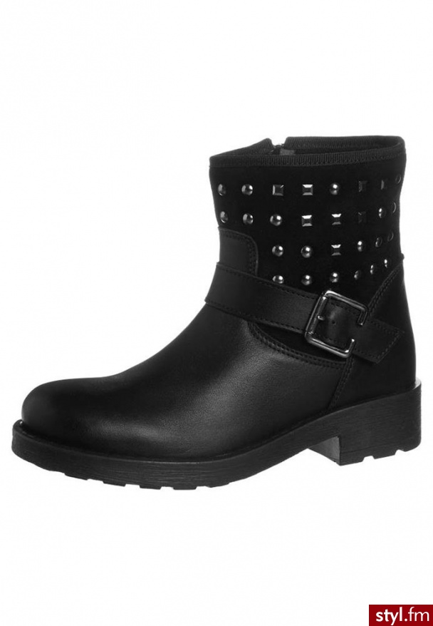 fullstop. Botki kowbojki i motocyklowe czarny (MK6013F3I) - Pozostałe Buty Moda