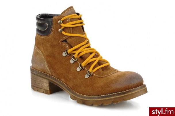 Eden PÓŁBUTY I BOTKI AMELANCHE BY (BRĄZOWY) (Brązowy) - Botki Buty Moda