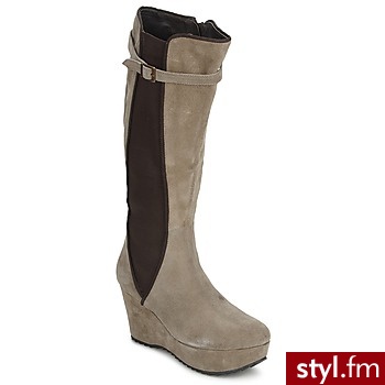 Les Lolitas BUTY FERNE TAUPE - Kozaki Buty Moda