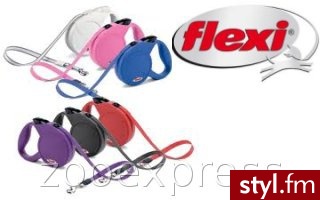 Smycz Flexi Classic COMPACT 2 Medium kolor CzERWONY - Psy Zwierzaki