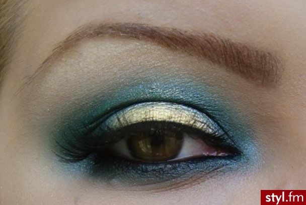 blue and gold - Wieczorowe Makijaże