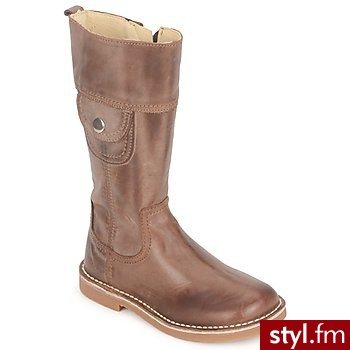 Aster Buty Dziecko Aspoc Brown - Kozaki Buty Moda