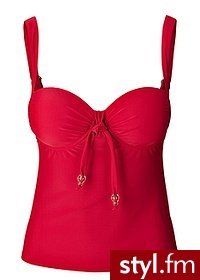 Bonprix Top plażowy na fiszbinach czerwony 921920_17251 - Na plażę Bielizna Moda