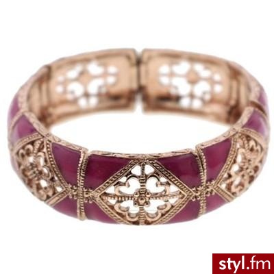 Bohemian Pink Stretch Bracelet - 1928 - Polyvore. Pobrano ze strony: http://www.polyvore.com/bohemian_pink_stretch_bracelet/thing?id=7771817 - Pozostałe Dodatki Moda