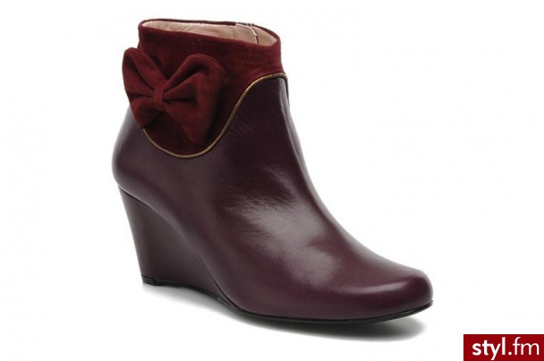 Jancovek PÓŁBUTY I BOTKI OULALA BY JANCOVEK (Bordowy) - Botki Buty Moda
