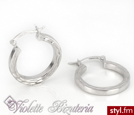 Violette Srebrne kolczyki koła 2053 - Kolczyki Biżuteria Moda