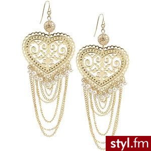 Kolczyki z serduchami:) Dostępne w forever21 - Pozostałe Dodatki Moda