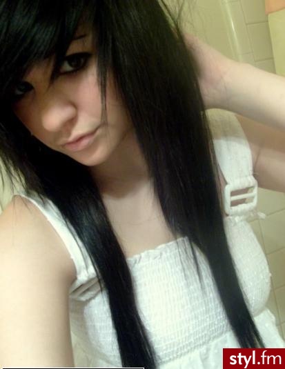 EMO Alternatywne Średnie Fryzury