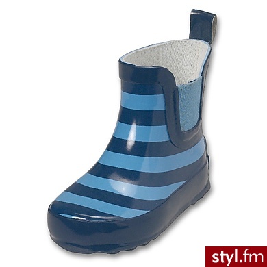 PLAYSHOES Kalosze  w paski niebiesko-granatowe niebieski - Kalosze Buty Moda
