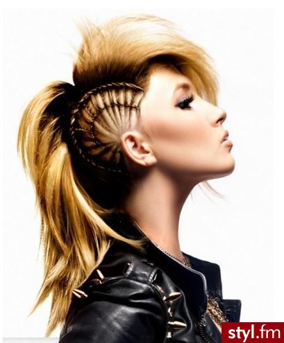 Blond Punk Rock Alternatywne Średnie Fryzury