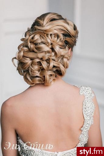 Blond Upięcie Kręcone Ślubne Długie Fryzury