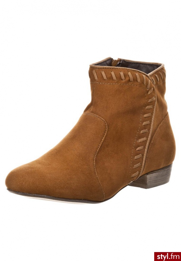 Even&Odd Botki brązowy - Botki Buty Moda