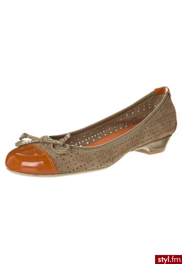 CAFèNOIR Baleriny szary - Balerinki Buty Moda