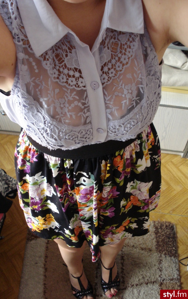 violet lace shirt  - Pozostałe Ciuchy Moda
