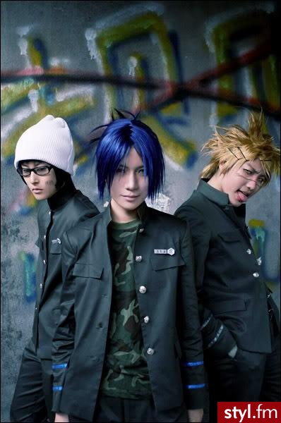 Kokuyo Gang (Chikusa, Mukuro & Ken). Cudny cosplay... ahhh Ken<3 - Średnie Męskie Fryzury