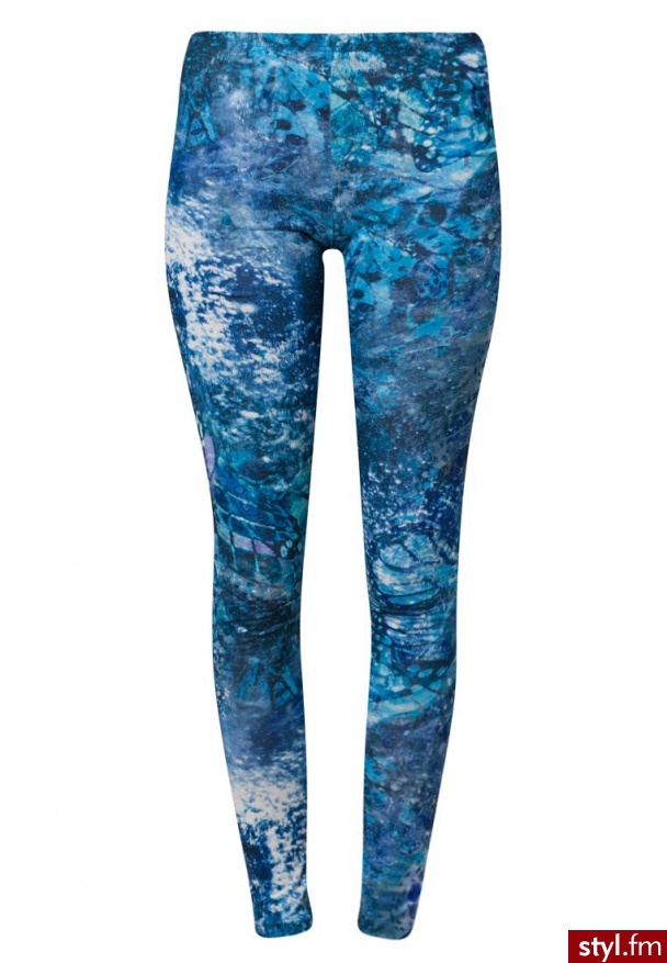 Even&Odd Legginsy niebieski (EV-0713-0524) - Leginsy Spodnie Moda