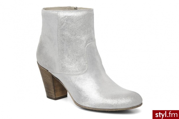 Méliné Półbuty i botki Miapolis by (Srebrny) - Botki Buty Moda