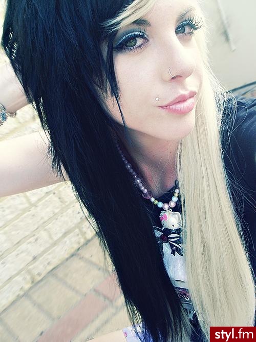 EMO Alternatywne Średnie Fryzury