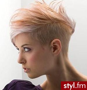 Blond Irokez damski Proste Na co dzień Krótkie Fryzury